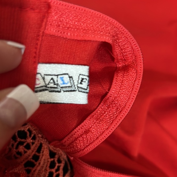 Red LONG SLEEVE MOCKNECK SHIRT - Picture 5 of 5